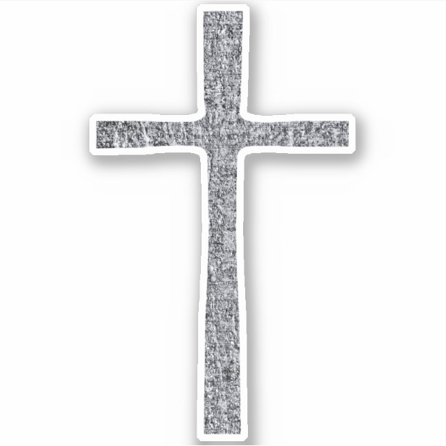 Pegatina Faith Cross Silver (Anverso)