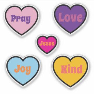 Pegatina faith hearts Custom-Cut Vinyl Sticker