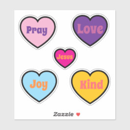 Pegatina faith hearts Custom-Cut Vinyl Sticker