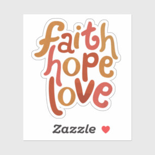 Pegatina Faith Hope Love