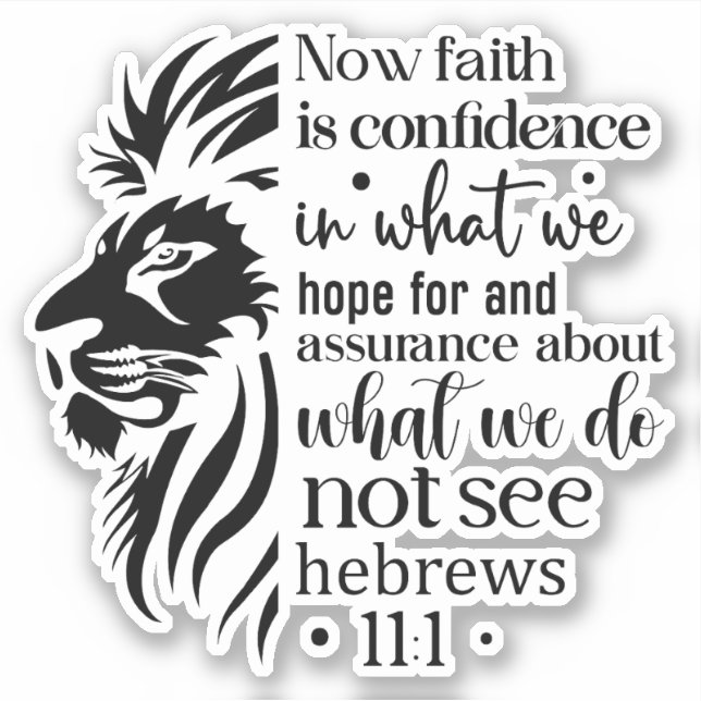 Pegatina Faith is Confidence Christian Faith  (Anverso)