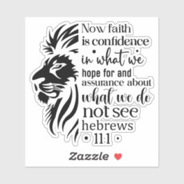 Pegatina Faith is Confidence Christian Faith 