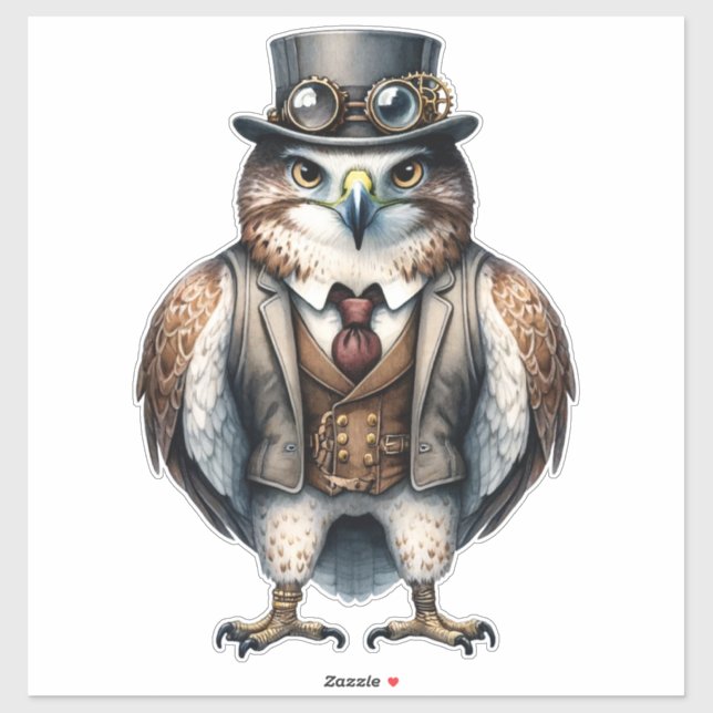 Pegatina Falcon Steampunk (Hoja)