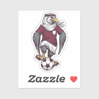 Pegatina Falcon Striker with Traditional Headscarf