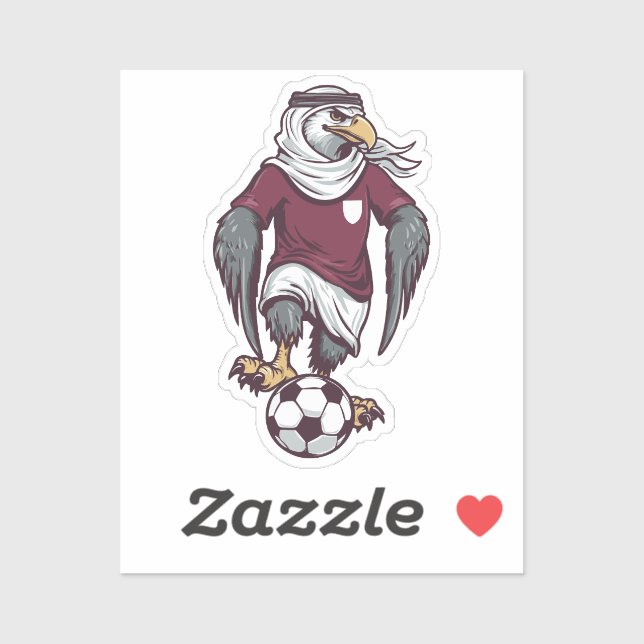 Pegatina Falcon Striker with Traditional Headscarf (Hoja)