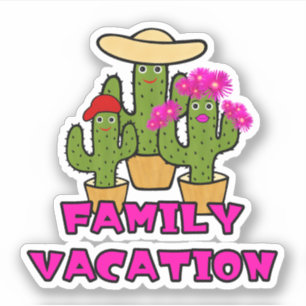 Pegatina Familia de cactus