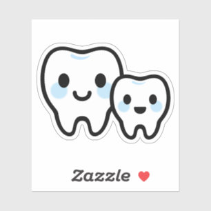 Pegatina Familia de Dientes Adorables – Diseño de Padre e H