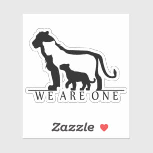 Pegatina Familia de leones