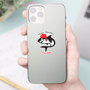 Pegatina familia de navidades tiburones, personalizar perso