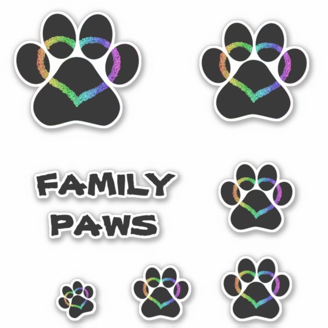 PEGATINA FAMILIA PAWS KITTY (Anverso)