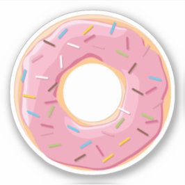 Pegatina Famosa dona rosa con sprinkles de caramelo
