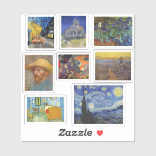 Pegatina Famoso artista Van Gogh, pintura Bella Artes