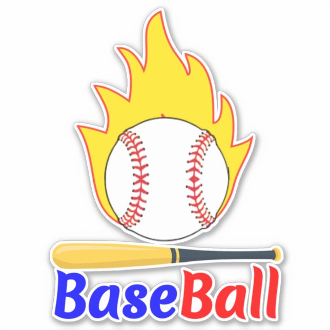 Pegatina Famoso Ball & Bat Bat, ventilador (Anverso)