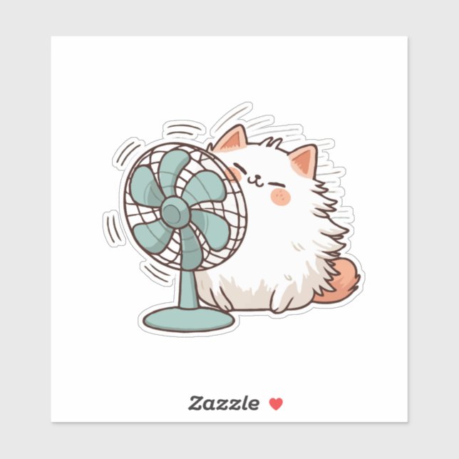 Pegatina Fan del gato (Hoja)