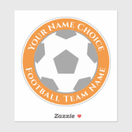 Pegatina Fanático de fútbol personalizado con equipo portát