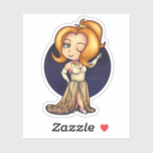 Pegatina Fancy Chibi Chica