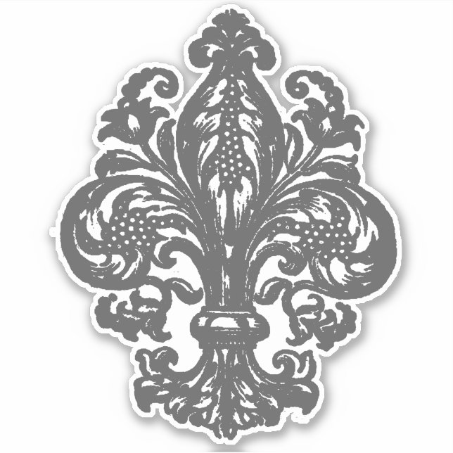 Pegatina Fancy French Fleur de Lis (Anverso)