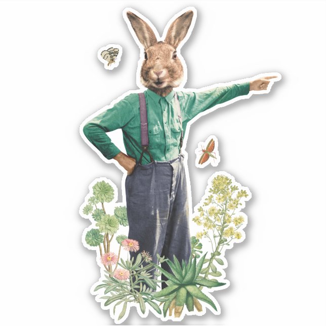 PEGATINA FANCY RABBIT FARMER (Anverso)
