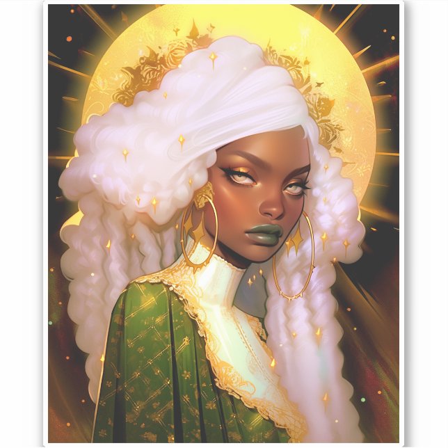 Pegatina Fantasía: arte afroamericano (Anverso)