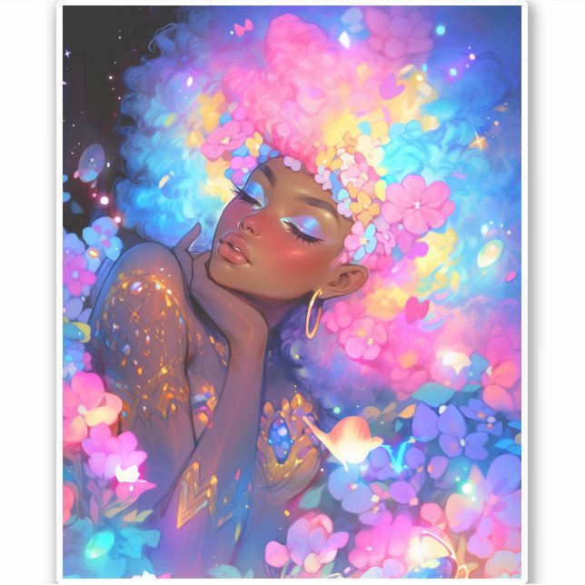 Pegatina Fantasía: arte afroamericano (Anverso)