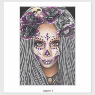 Pegatina Fantasía de sacerdotes de voodoo negros africanos