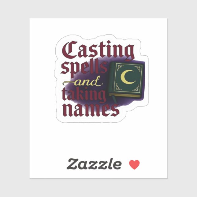 Pegatina Fantasía de Whimsigoa - Bosques místicos, lunas y  (Hoja)