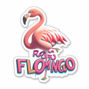 Pegatina Fantasías de flamenco para un escape tropical
