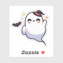 Pegatina Fantasma Cuta Halloween - Kawaii Spooky