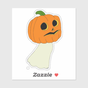 Pegatina Fantasma de cabeza de calabaza