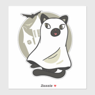 Pegatina Fantasma de gato fantasmal