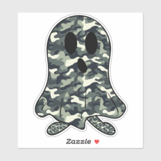 Pegatina Fantasma de Halloween de Camuflaje Adorable