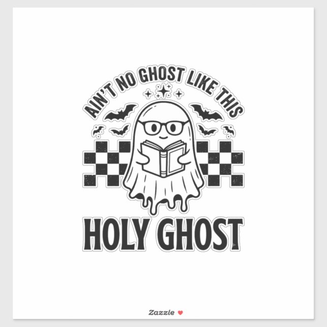 Pegatina Fantasma de Halloween Espíritu Santo Divertido Vin (Hoja)
