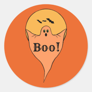 Pegatina fantasma de Halloween inspirado por la co