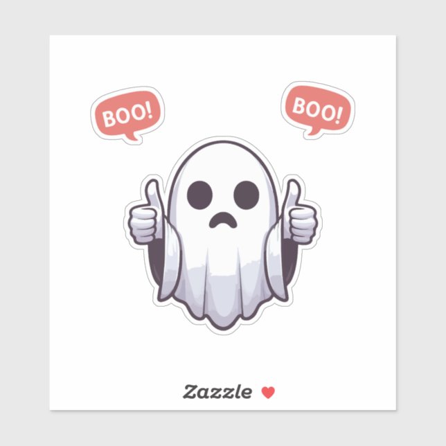 Pegatina Fantasma De La Desaprobación (Hoja)