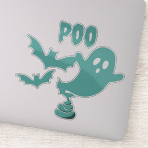 Pegatina Fantasma de Poo Halloween