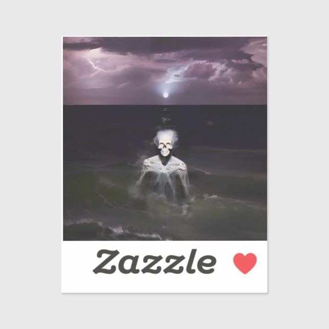 Pegatina Fantasma en el mar - Pintura de petróleo (Hoja)