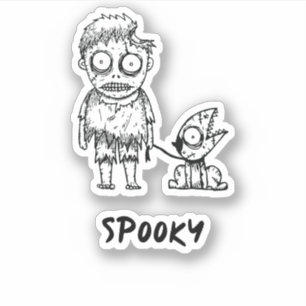 Pegatina Fantasma Halloween Zombie