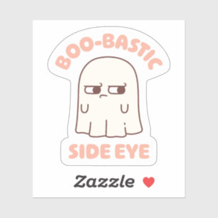Pegatina Fantasma lindo BooBástico Mirada divertida