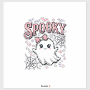 Pegatina Fantasma Lindo Espeluznante Diseño de Camiseta Vin