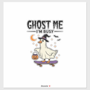 Pegatina Fantasma Me Estoy Ocupado Halloween Ganso Skateboa