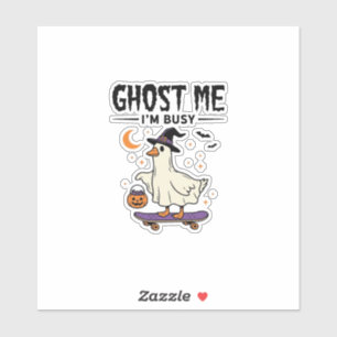 Pegatina Fantasma Me Estoy Ocupado Halloween Ganso Skateboa