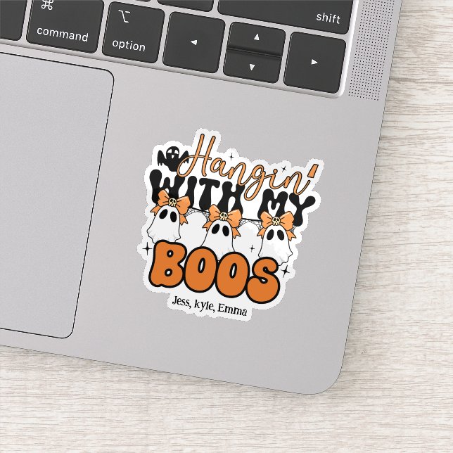 Pegatina Fantasma Personalizado lindo - Hangin’ Con Mi Boos (Detalle)
