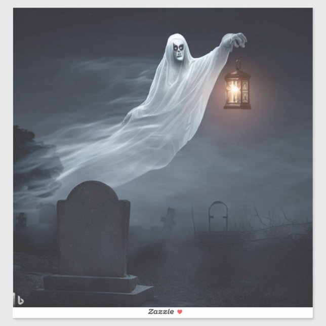 Pegatina Fantasma por luz de farol (Hoja)