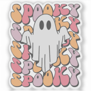 Pegatina Fantasma retro fantasmal