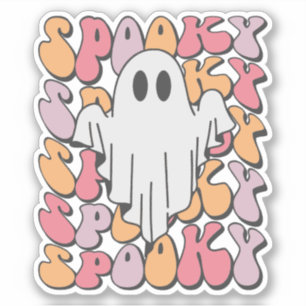 Pegatina Fantasma retro fantasmal