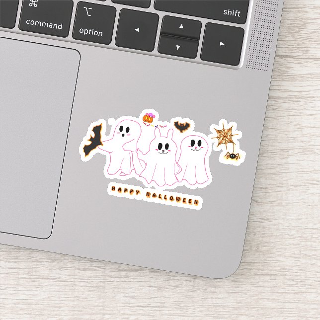 Pegatina Fantasmas Graciosos Posando Para Una Foto | Pegati (Detalle)