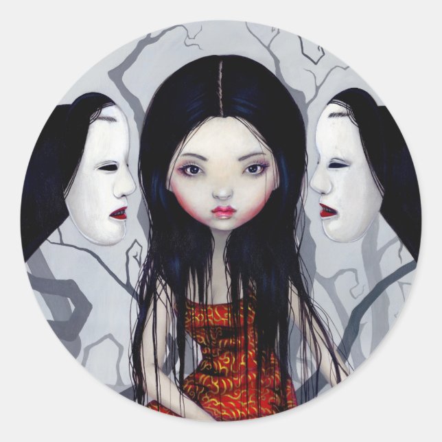 pegatina "Fantasmas sin rostro" (Anverso)