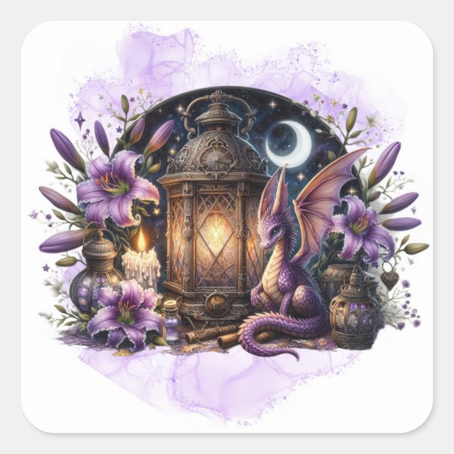 Pegatina Fantasy Dragon (Anverso)