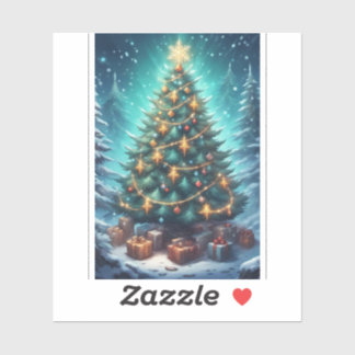 Pegatina Fantasy Xmas Tree