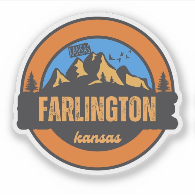 Pegatina Farlington, Kansas (Anverso)